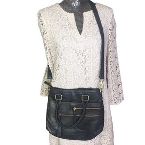 Great American Leatherworks Crossbody Blue Handbag Women Leather Shoulder Bag